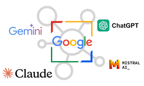 Google entouré de Gemini, ChatGPT, Claude et Mistral : la recherche se répartit désormais entre plusieurs moteurs génératifs