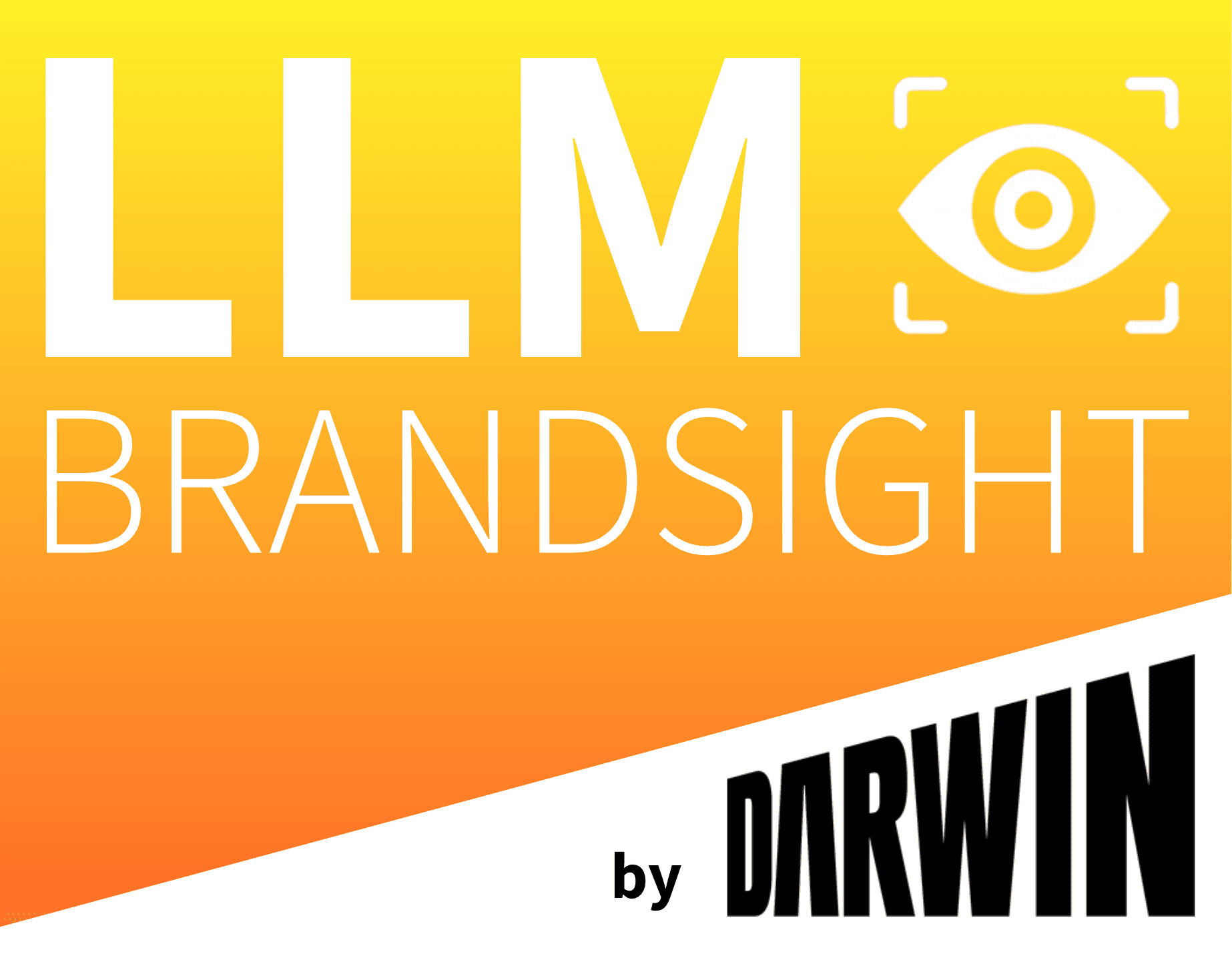 Logo LLM BrandSight by DARWIN, outil de mesure de la visibilité de marque dans les réponses des IA génératives