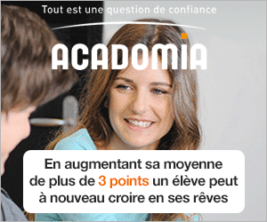 Exemple de bannière publicitaire Acadomia.